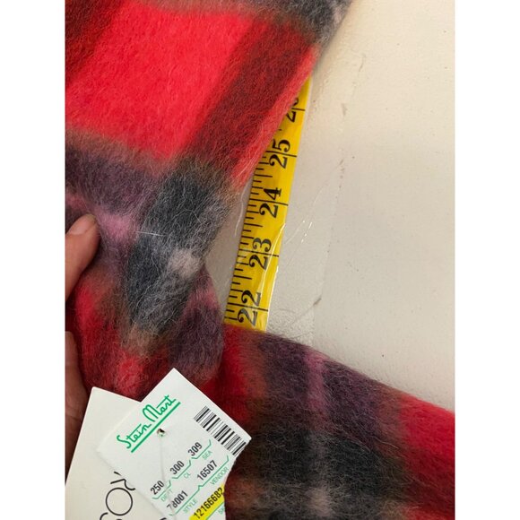 NWT Red Plaid Wool & Mohair Jacket Blazer By Cross Country Fashions Size 14 - Picture 7 of 10